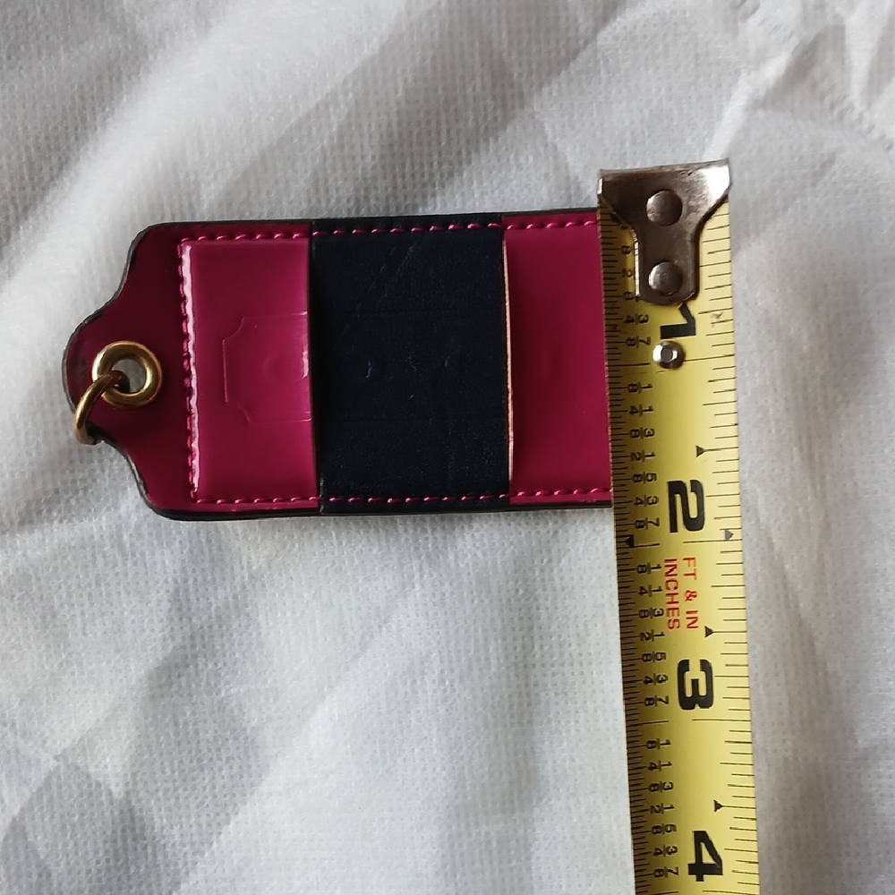 Coach Fuchsia and Navy Card Holder - Picture 7 of 7